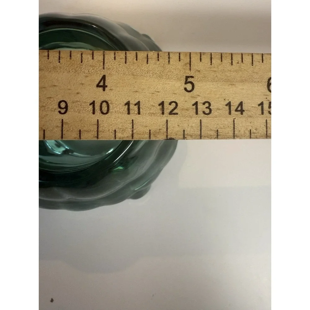 Vintage Turtle Votive Candle Holder, Indiana Glass Heavy Spanish Green Glass USA
